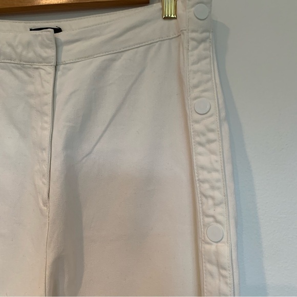 Top shop high waisted white denim crop pants - Picture 3 of 13